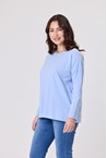 WEARABLE CREW TOP - blue marl